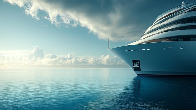 Photo a modern luxury cruise ship sailing on a calm sea