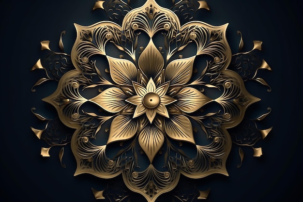 Modern luxury golden mandala background