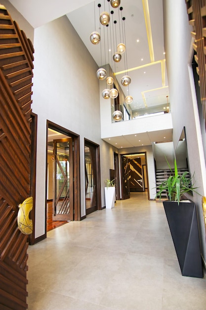 Modern &amp; luxury House Entrance Premium Photo