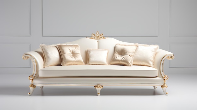 Photo modern luxury sofa on a white background