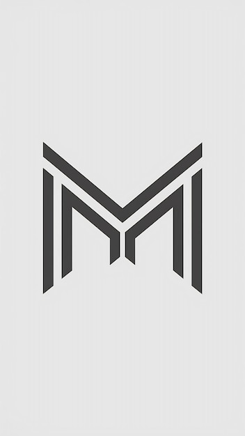 Modern M logo linear icon sign vector design