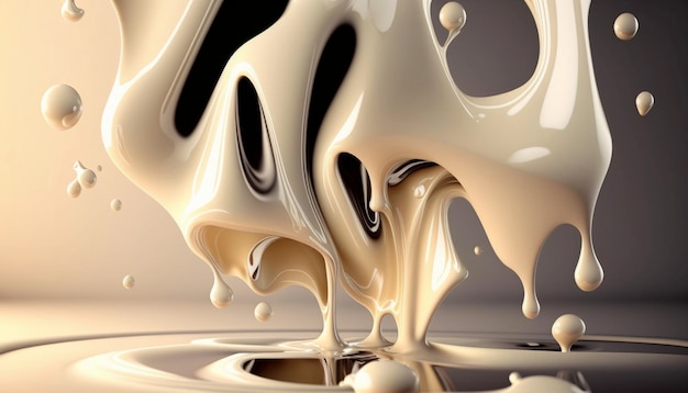 Modern macro photorealistic abstract background 3D effectGenerative AI