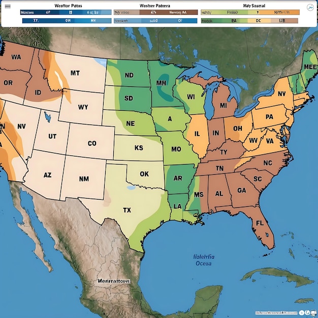 Photo modern map of usa with interactive features