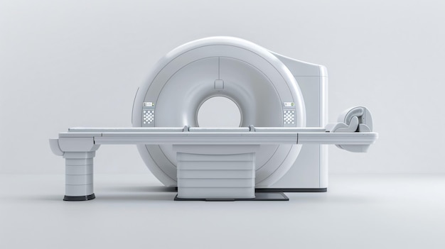 Photo modern medical equipment in mri room at hospital