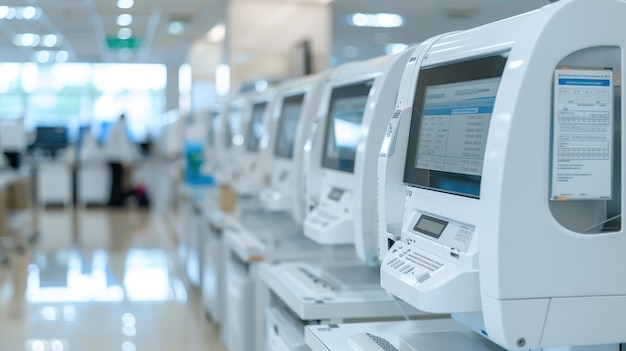 Photo modern medical equipment in a sterile clinic setting