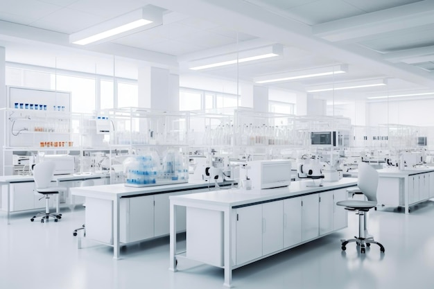 Modern medical laboratory on a light background