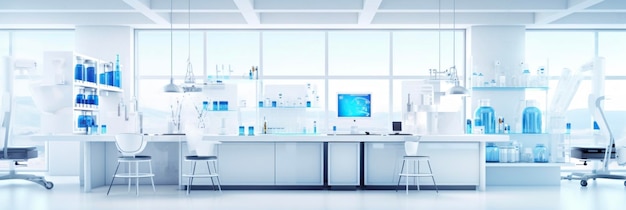 Modern medical laboratory on a light background