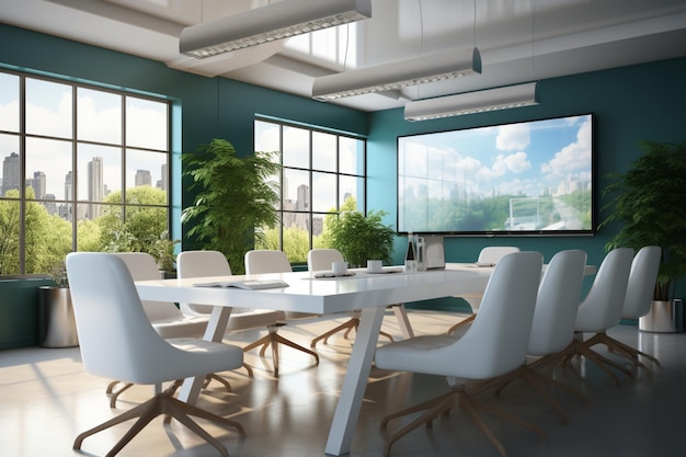 Modern meeting room with artistic concept