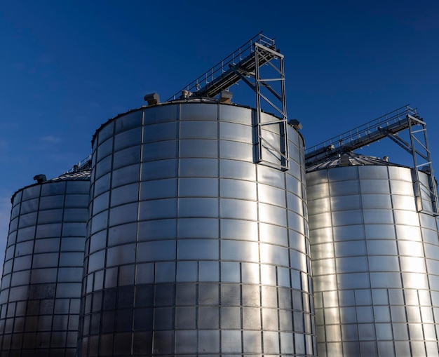 Modern metal silo of large size