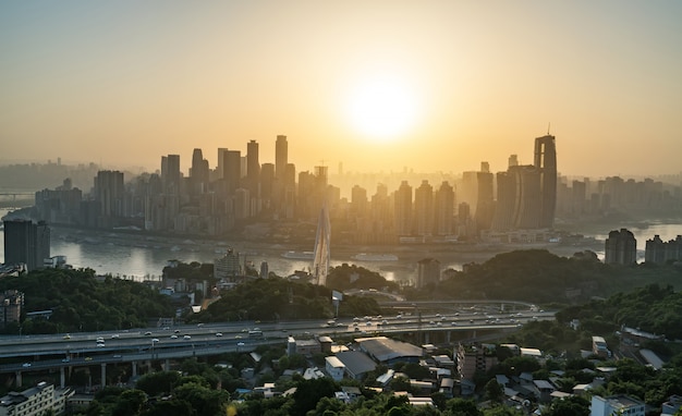 Modern metropolis skyline, Chongqing, China,