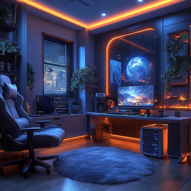 Modern Minimal Gamer Room Star Wars Concept