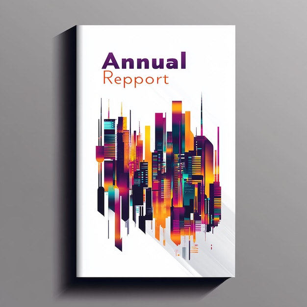 Photo modern minimalist annual report cover design