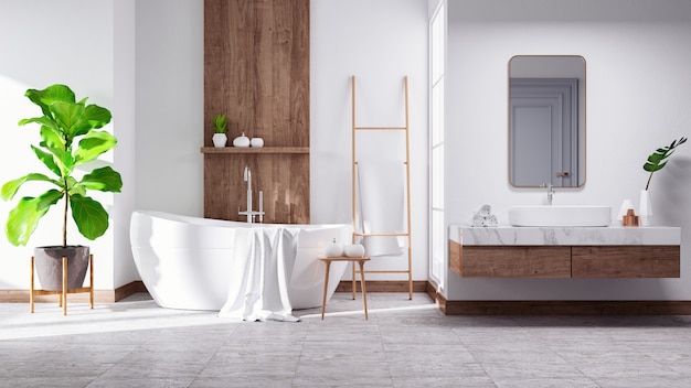 Modern and minimalist Bathroom interior