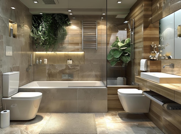 Modern Minimalist Bathroom with Natural Elements