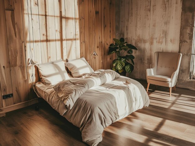 Photo modern minimalist bedroom