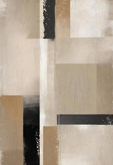 Modern Minimalist Beige Painting