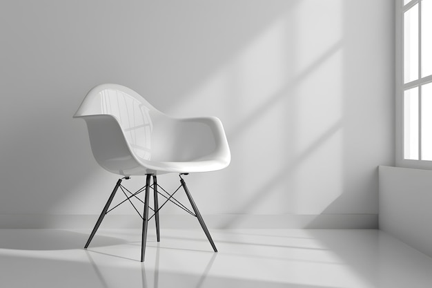 Photo modern minimalist chair in bright sunlit room