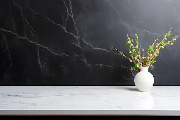 a modern minimalist empty marble surface tabletop showcase countertop background