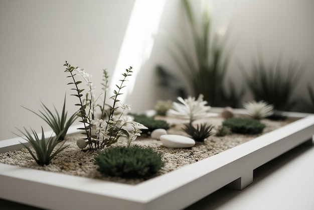 Photo modern and minimalist garden design