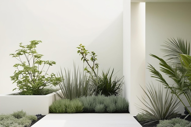 Photo modern and minimalist garden design