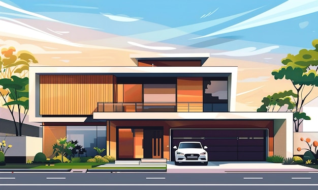 modern minimalist house design that would serve as an elegant for a home ai generated