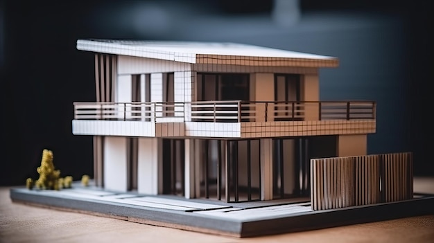 Modern minimalist house designs and models with generative ai