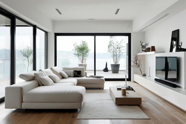 Modern minimalist interior design