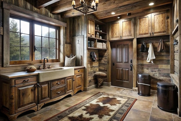 Modern minimalist laundry room