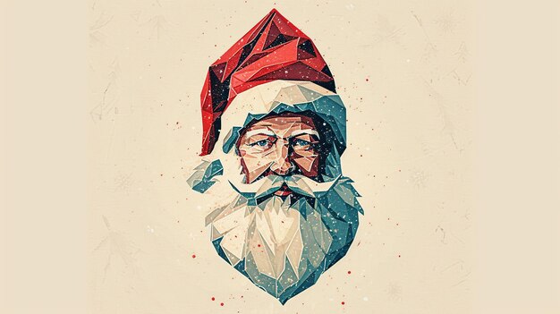 Photo modern_minimalist_santa_claus_illustration