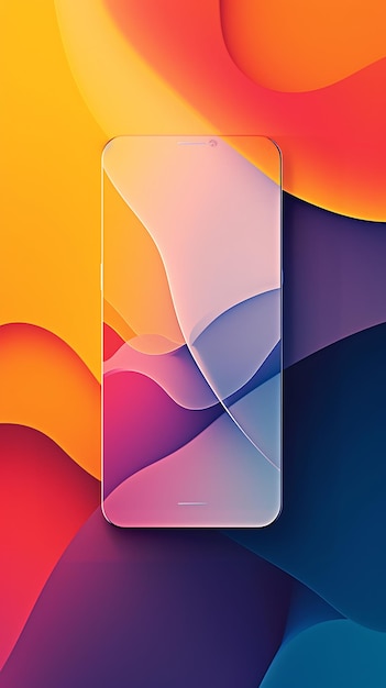 Modern Minimalist Wallpaper Sleek Smartphone Ringing Vibrantly