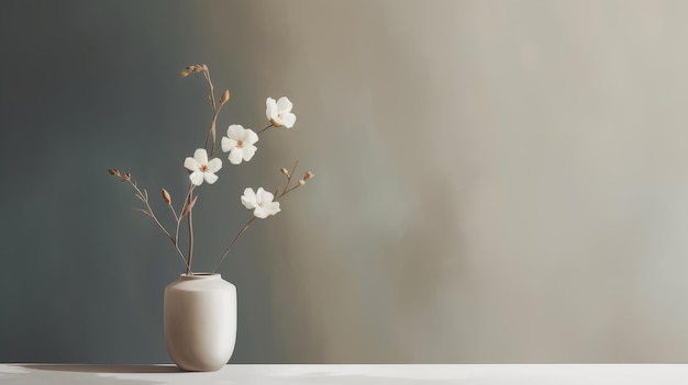 Modern Minimalistic Flower Pot Vase Painting