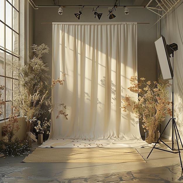 Photo modern and minimalistic photography studio interior