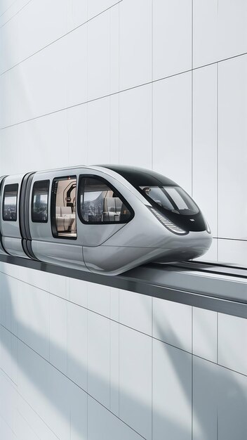 Photo modern monorail train isolated on a white background