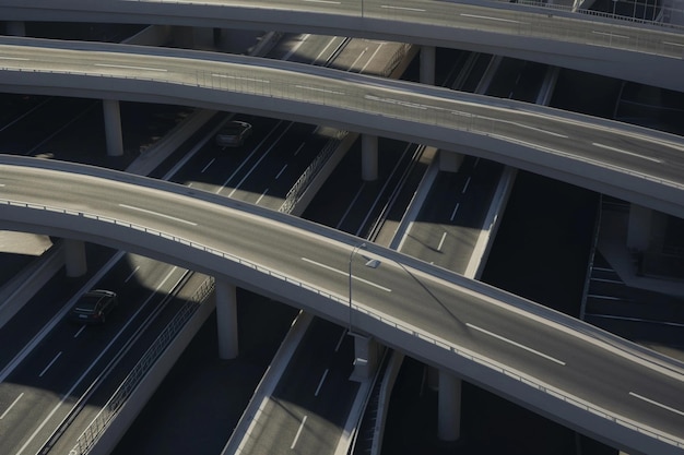 Modern multilevel road AI Generated