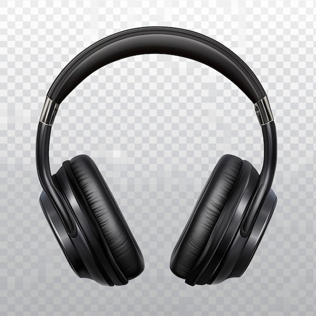 Photo modern music headphone mockup with solid background