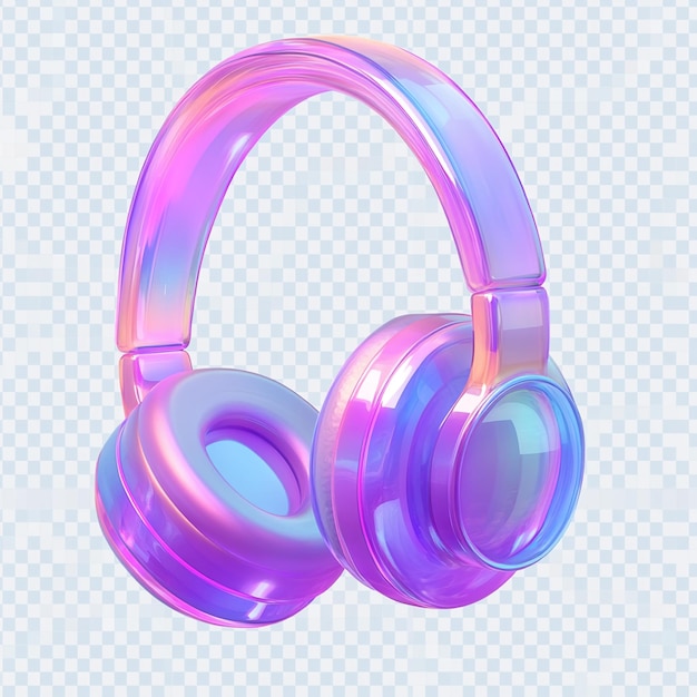 Photo modern music headphone mockup with solid background