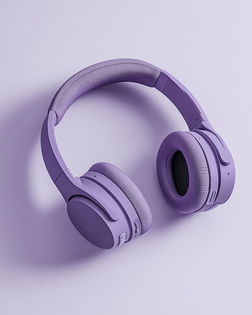 Modern Music Headphone mockup with solid background