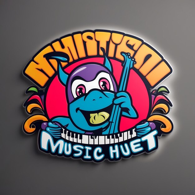 Photo modern music logo images with artistic flair