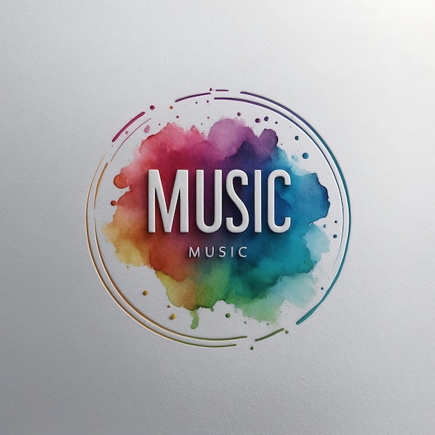 Photo modern music logo images with artistic flair