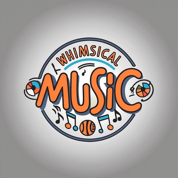 Photo modern music logo images with artistic flair