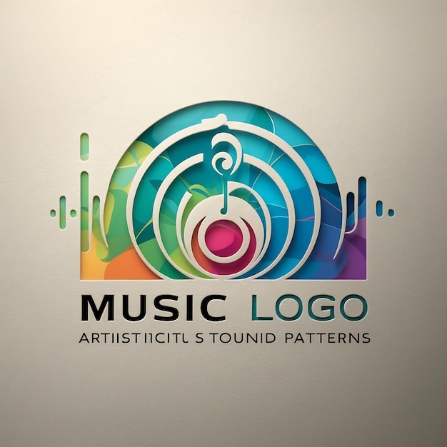 Photo modern music logo images with artistic flair