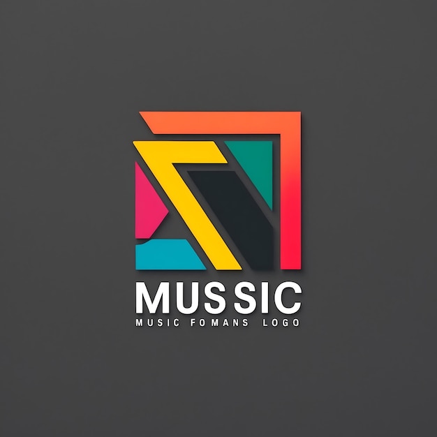 Photo modern music logo images with artistic flair