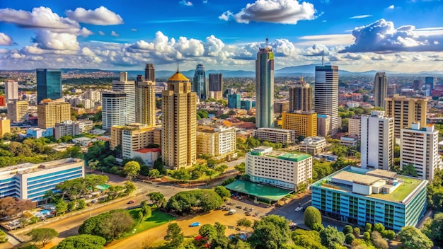 Photo modern nairobi cityscape capital city of kenya east africa