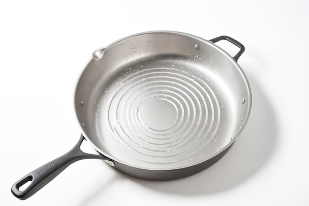 Modern NonStick Frying Pan on White Background