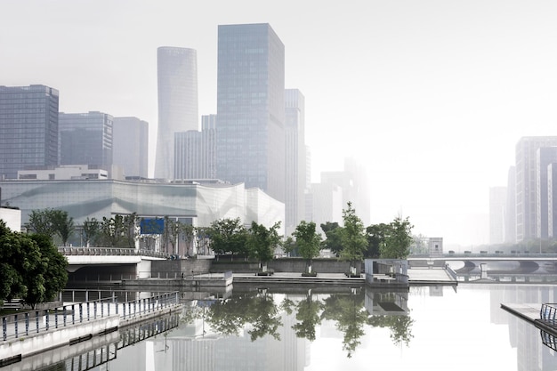 Modern office building in Ningbo China