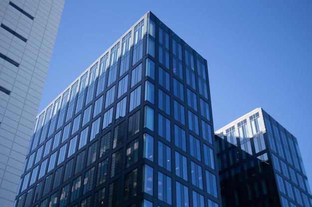 Modern office building with metal and glass facade