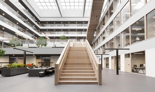 modern office building with stairway