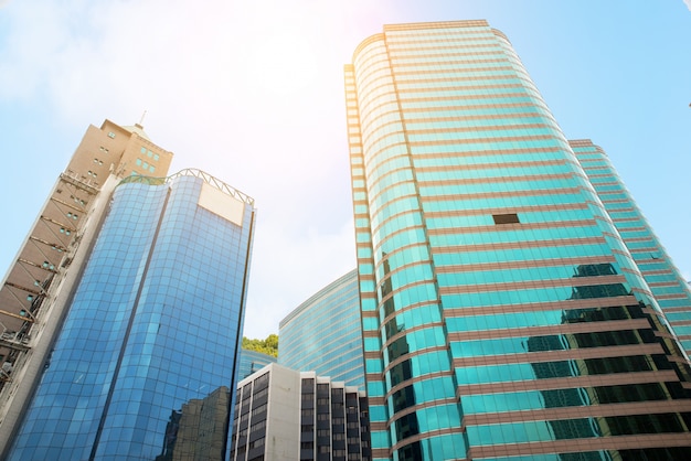 modern office buildings in downtown