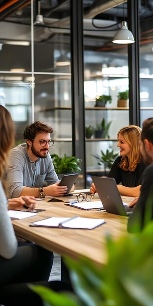 Modern Office Business Meeting Setting