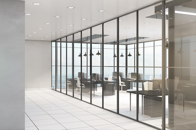 Modern office hall interior